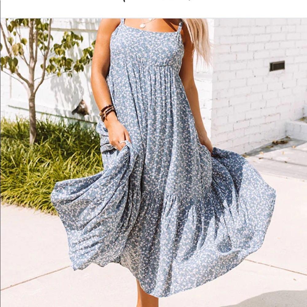 Impressions floral midi dress